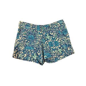 Lilly Pulitzer Callahan Shorts Sailors Valentine Seashell Shorts Shorley Blue 00